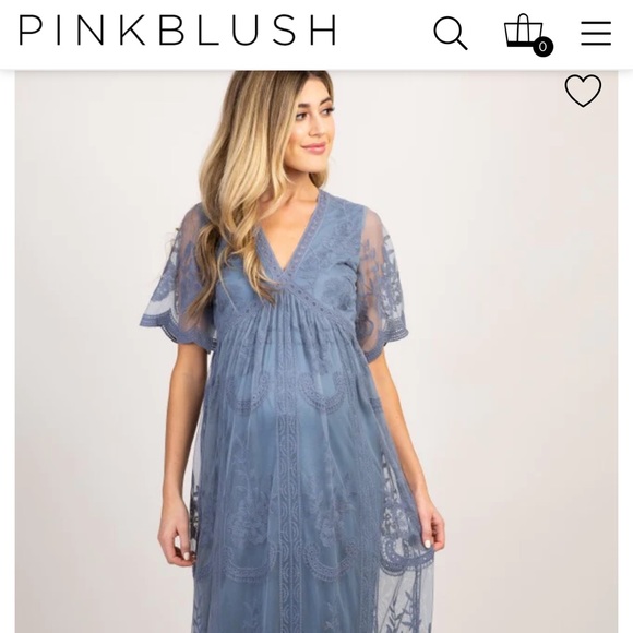 Pink blush maternity dress size medium - Picture 2 of 2